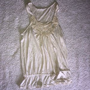 Express Tops - Cream express tank with adjustable bottom Express Tops - Cream express tank with adjustable bottom